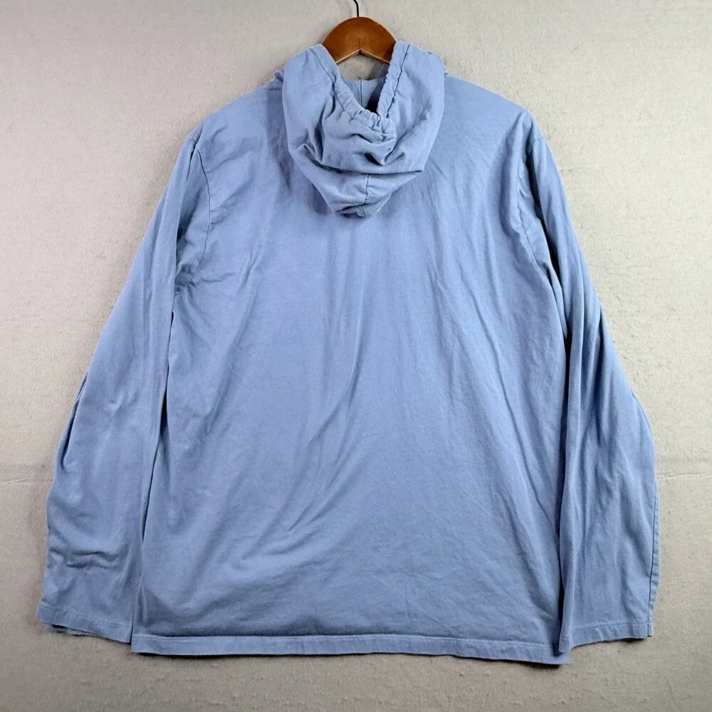 Polo Ralph Lauren Lightweight Hoodie Mens XL Blue Red Pony Long Sleeve